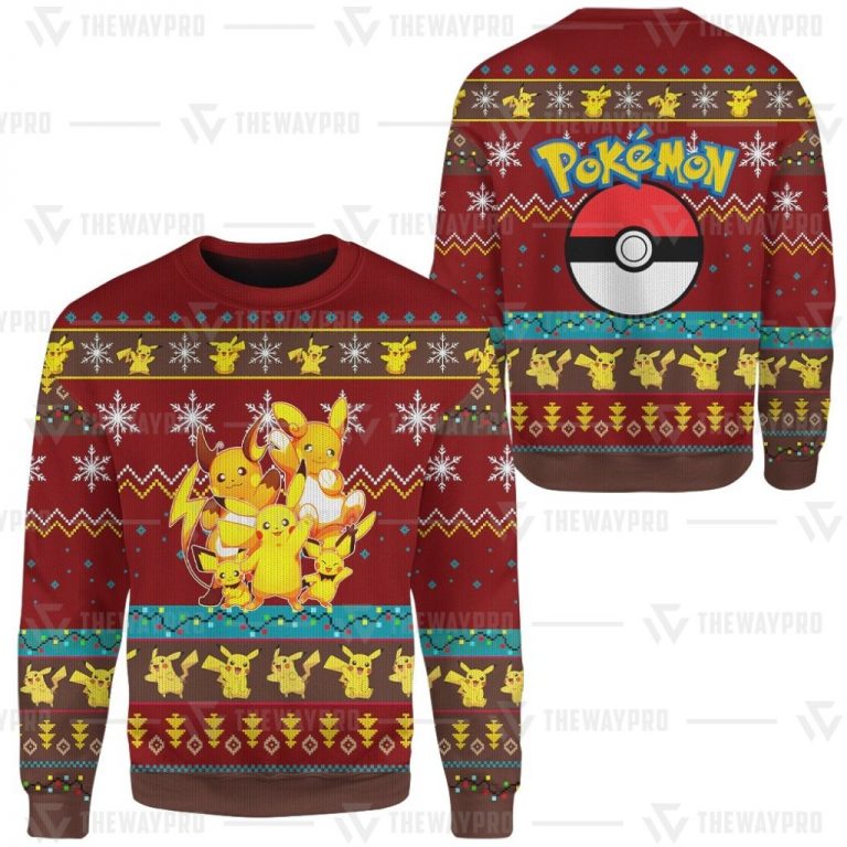 Five pikachu pokemon pokeball sweater sweatshirt 5