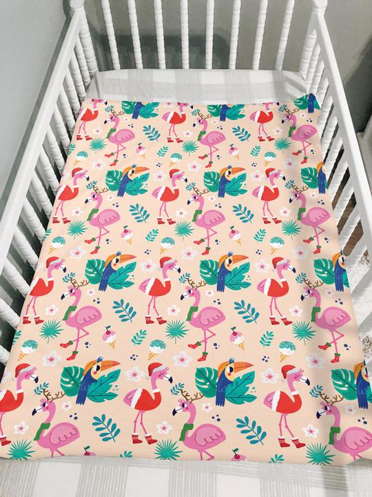 Flamingo Christmas Xmas tropical plant Blanket 2 Flamingo Christmas Xmas tropical plant Blanket 6