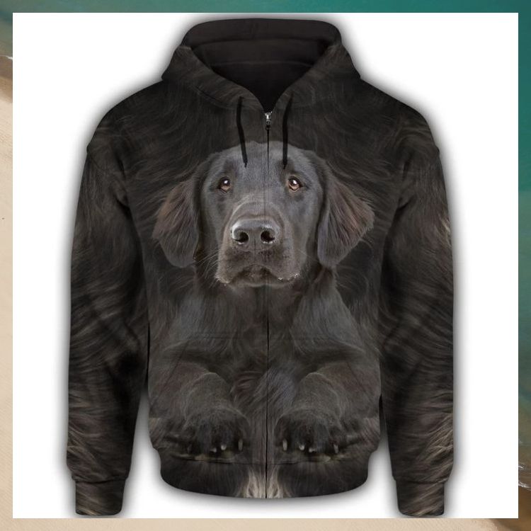 Flat-coated Retriever Face 3d all over print hoodie 3 Flat coated Retriever Face 3d all over print hoodie 1