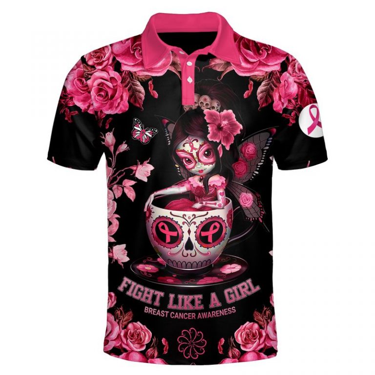 Flower sugar skull fairy Fight like a girl Breast cancer awareness 3d shirt, hoodie 6 Flower sugar skull fairy Fight like a girl Breast cancer awareness 3d shirt hoodie 6