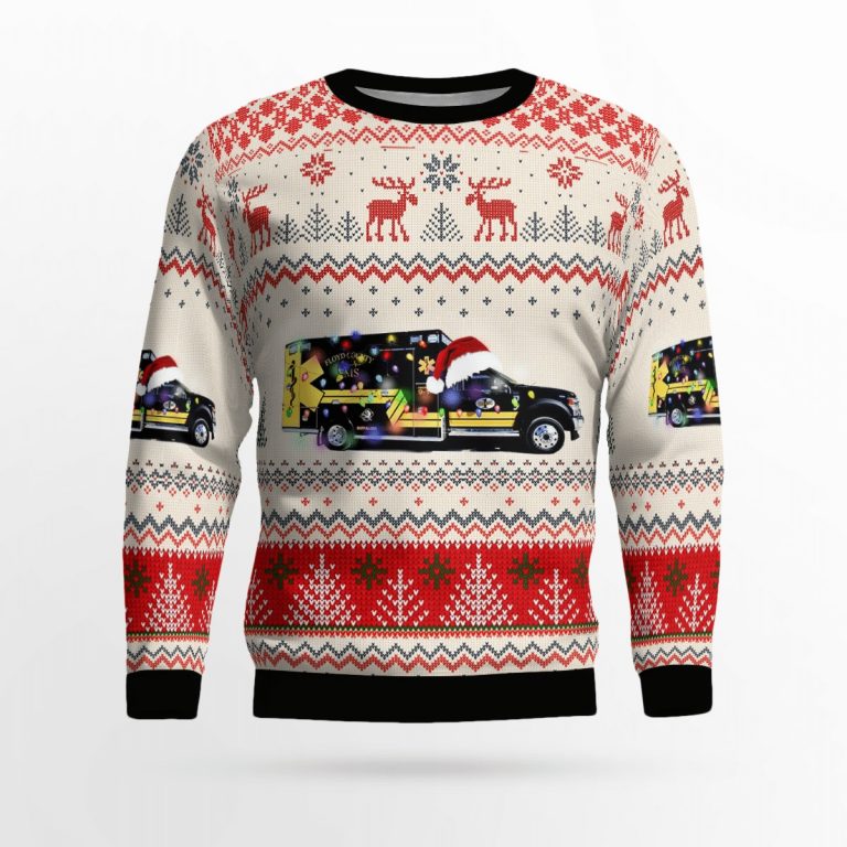 Floyd County EMS Christmas ugly sweater 1