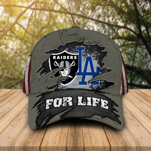 For Life Las Vegas Raiders Los Angeles Dodgers cap hat 3 For Life Las Vegas Raiders Los Angeles Dodgers cap hat 2