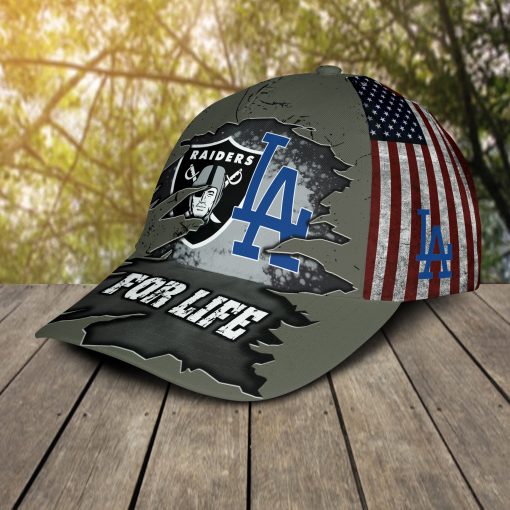 For Life Las Vegas Raiders Los Angeles Dodgers cap hat 2 For Life Las Vegas Raiders Los Angeles Dodgers cap hat 4