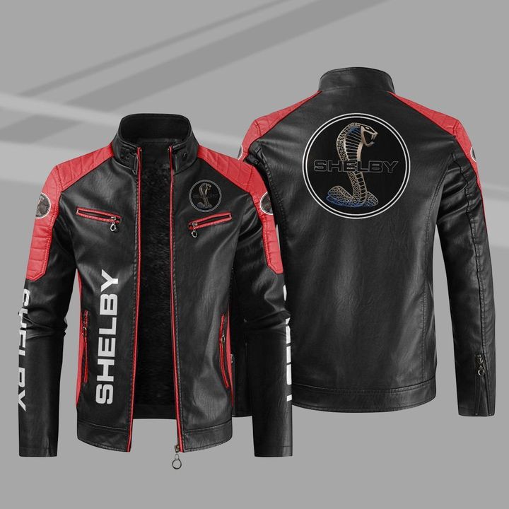 Ford Shelby Color Block Leather Jacket3
