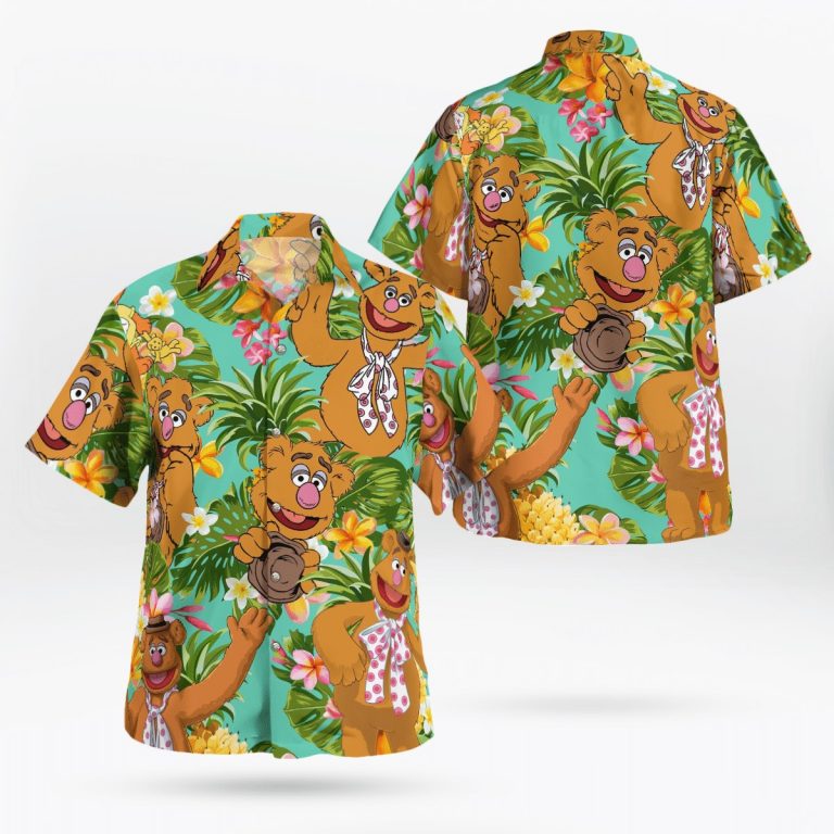 Fozzie Bear pineapple tropical hawaiian shirt 1 Fozzie Bear pineapple tropical hawaiian shirt 1