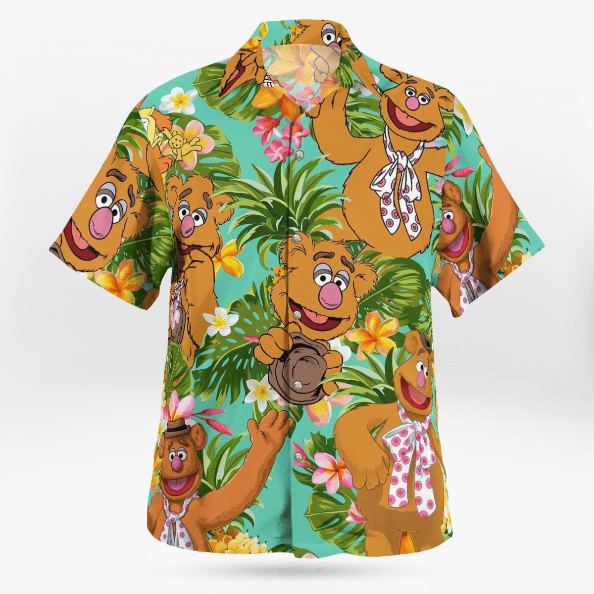 Fozzie Bear pineapple tropical hawaiian shirt 4 Fozzie Bear pineapple tropical hawaiian shirt 2