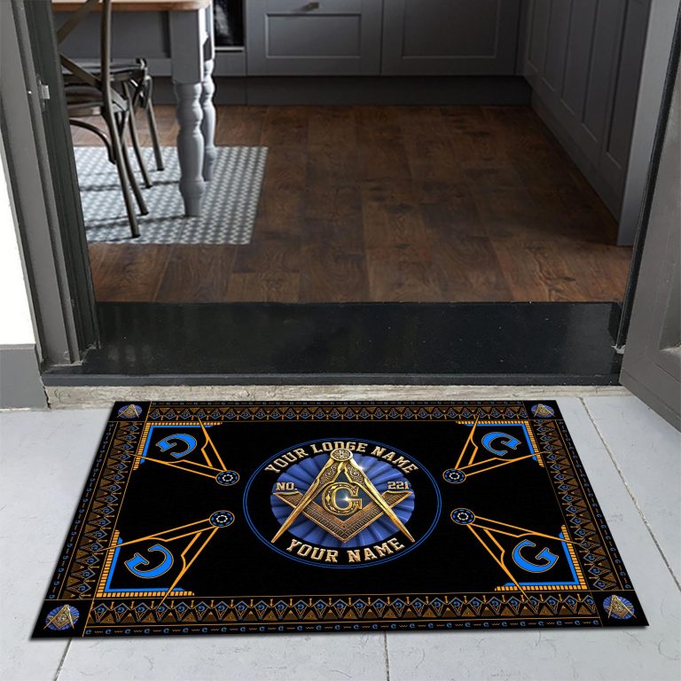 Freemasonry Masonic custom personalized doormat 2