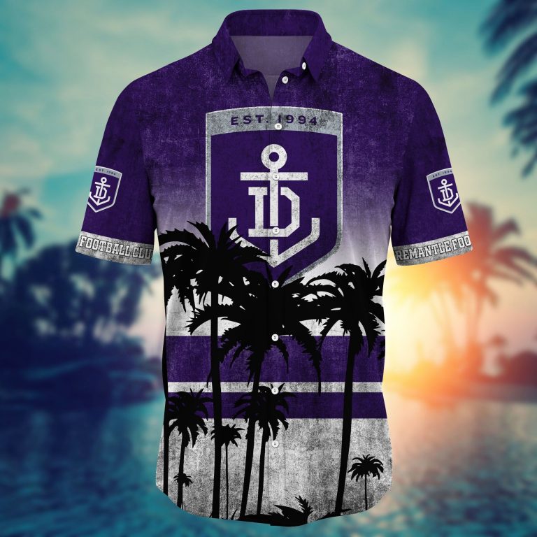 Fremantle Dockers AFL Hawaiian shirt short 1