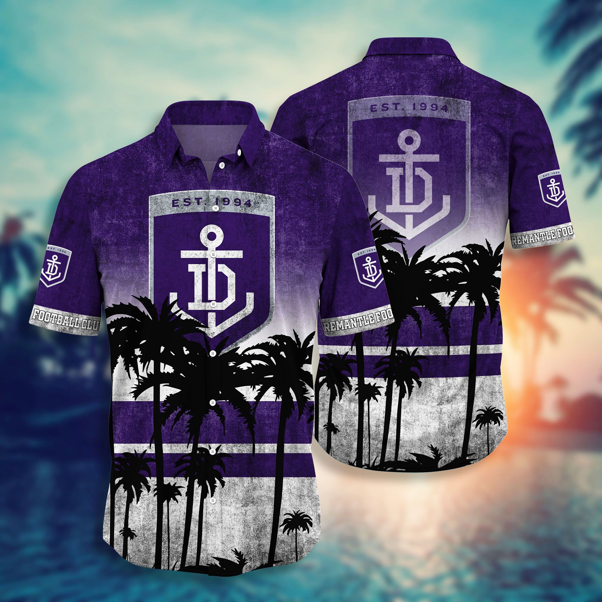 Fremantle Dockers AFL Hawaiian shirt short
