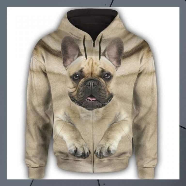 French Bulldog Cute Face 3d all over print hoodie 1