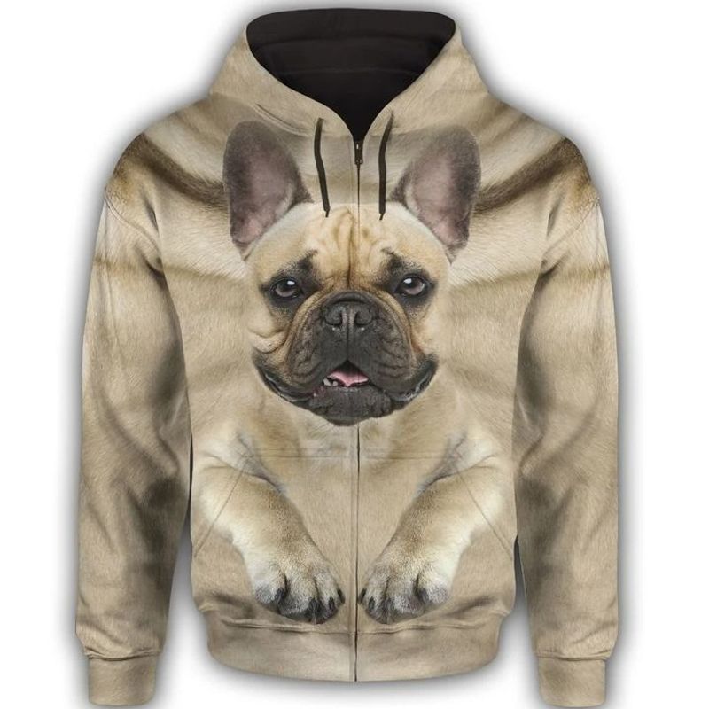 French Bulldog Cute Face 3d all over print hoodie 2
