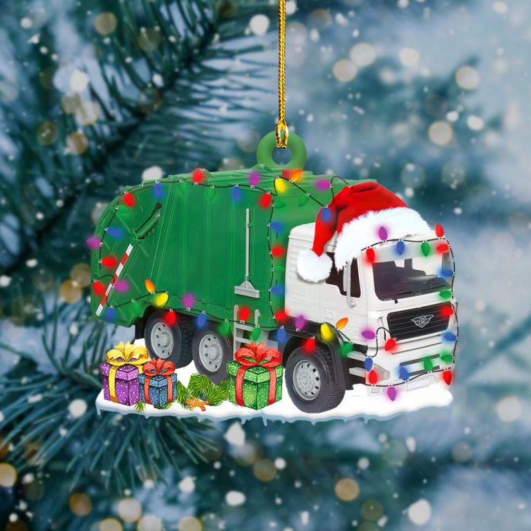 Garbage Truck light shape christmas gift ornament 1