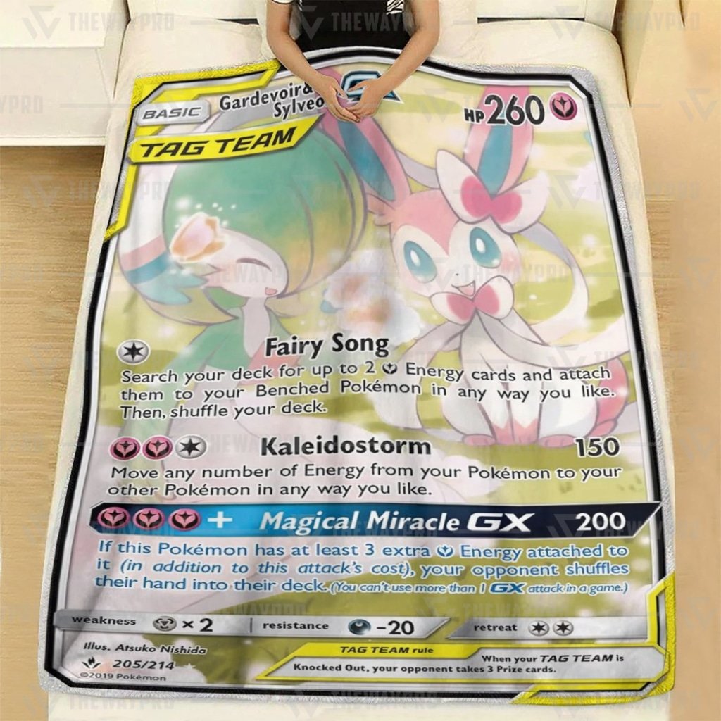 Gardevoir and Sylveon GX Pokemon blanket 1