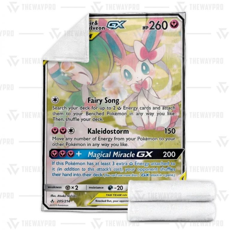 Gardevoir and Sylveon GX Pokemon blanket 2