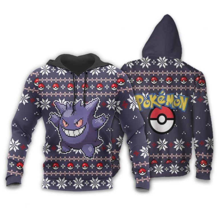 Gengar Pokemon pokeball sweater, sweatshirt 2 Gengar Pokemon pokeball sweater sweatshirt 2