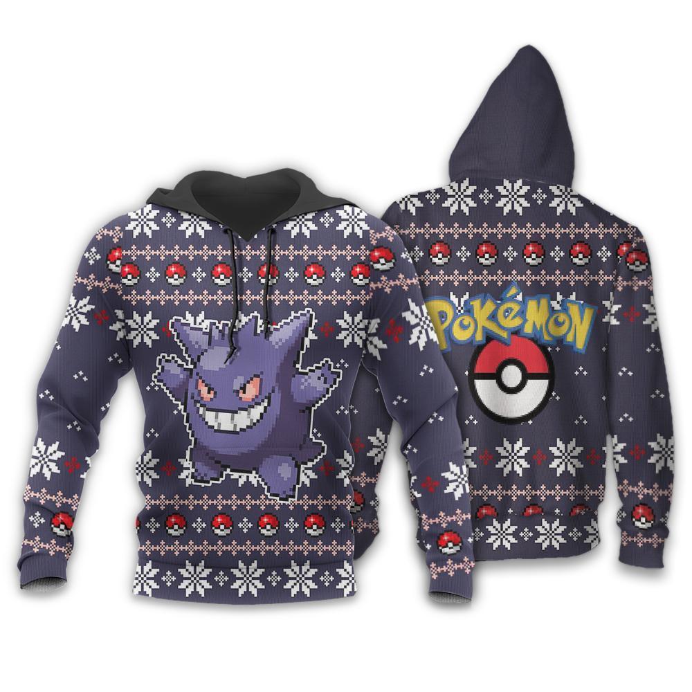 Gengar Pokemon pokeball sweater, sweatshirt 4 Gengar Pokemon pokeball sweater sweatshirt 2