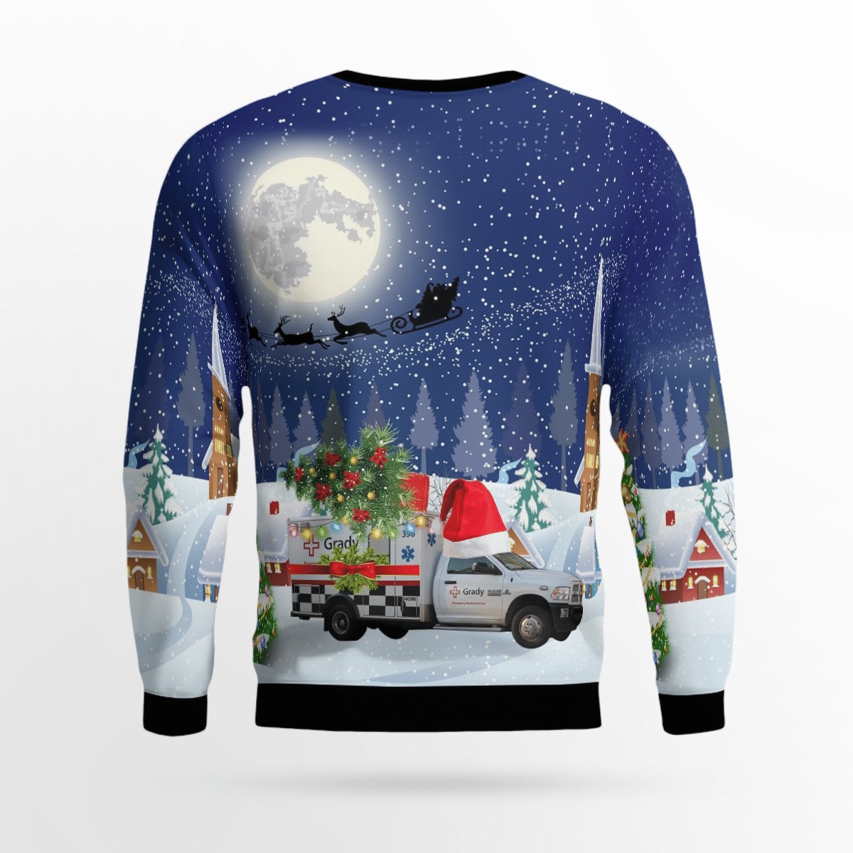 Georgia Grady EMS Christmas night ugly sweater 3 Georgia Grady EMS Christmas night ugly sweater 2
