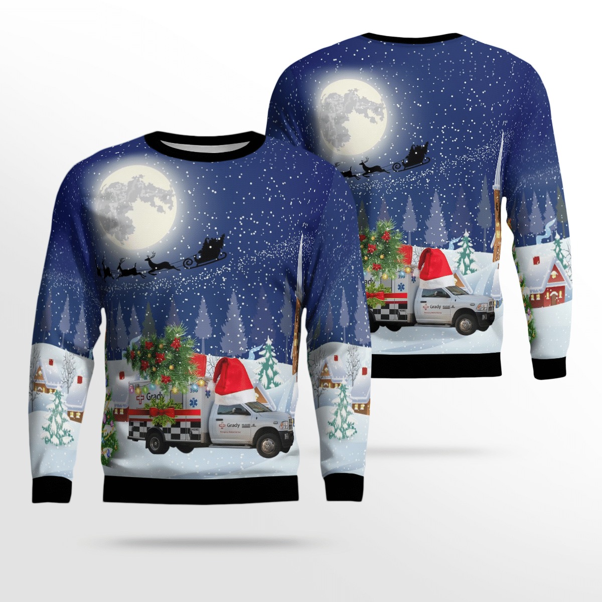 Georgia Grady EMS Christmas night ugly sweater