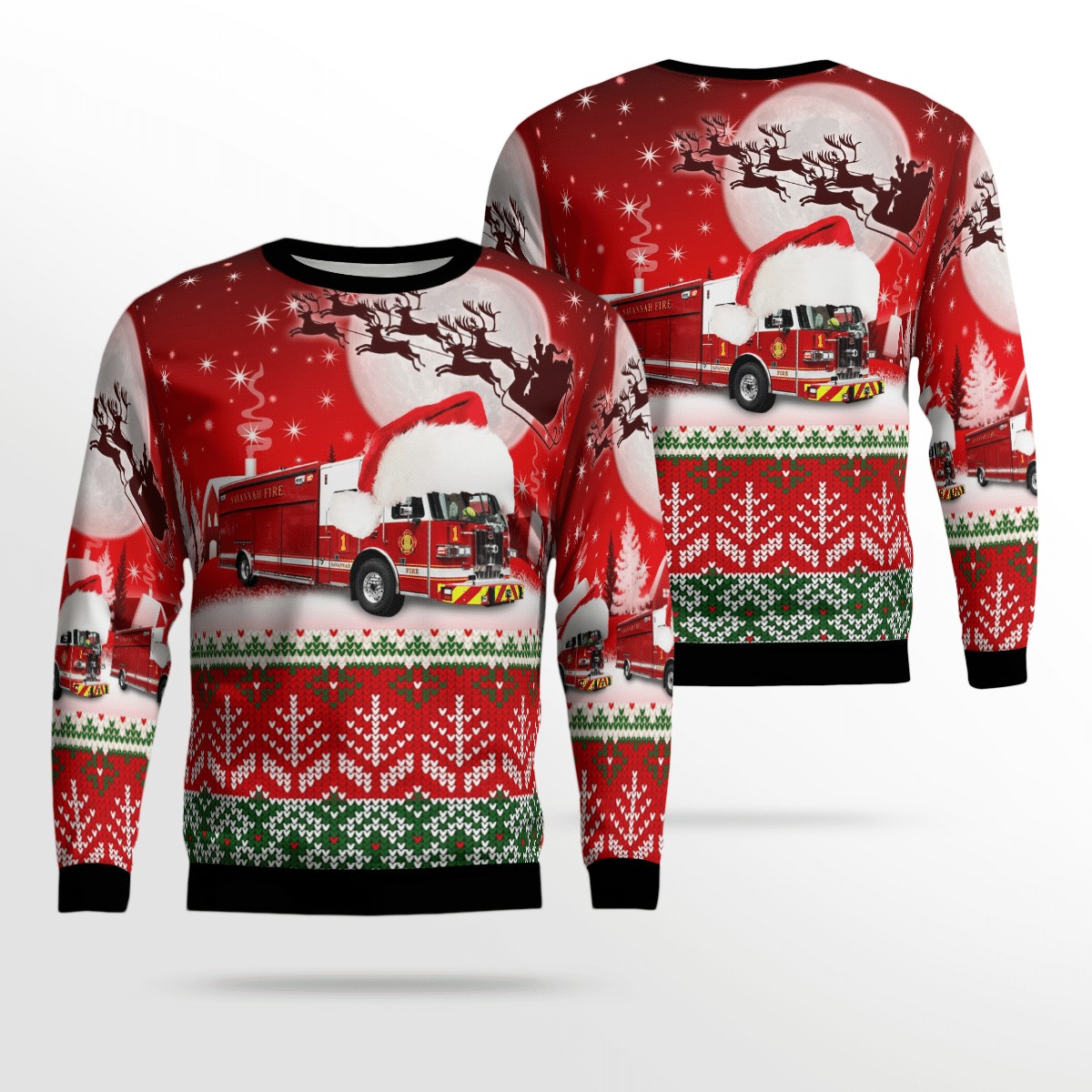 Georgia Savannah Fire and Emergency Services Christmas sweater, sweatshirt 5 Georgia Savannah Fire and Emergency Services Christmas sweater sweatshirt