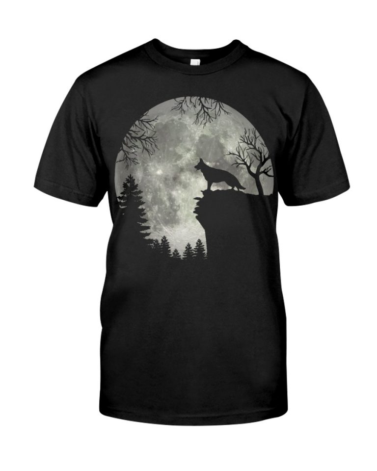 German Shepherd And Moon Halloween shirt hoodie 1