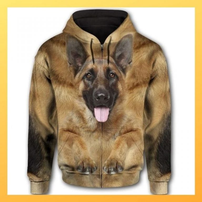 German Shepherd Face 3d all over print hoodie 1