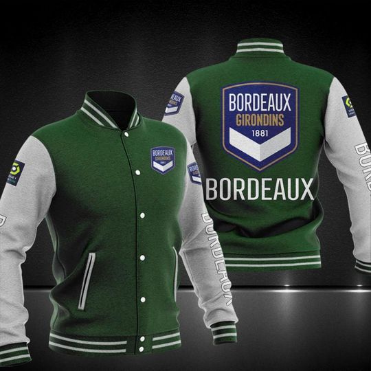 Girondins de Bordeaux Varsity Baseball Jacket5