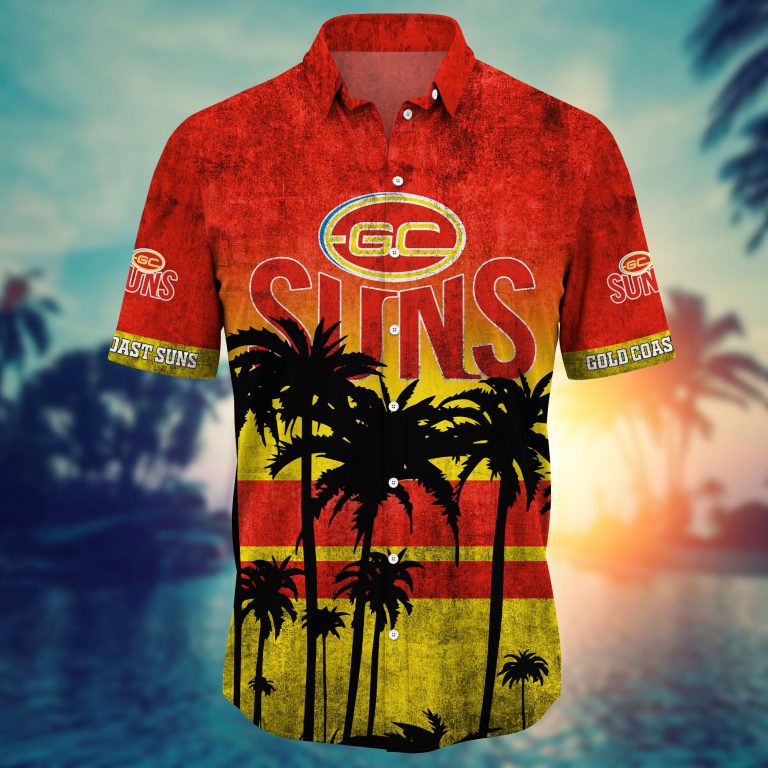 Gold Coast Suns AFL Hawaiian shirt short 1
