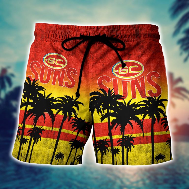 Gold Coast Suns AFL Hawaiian shirt short 3