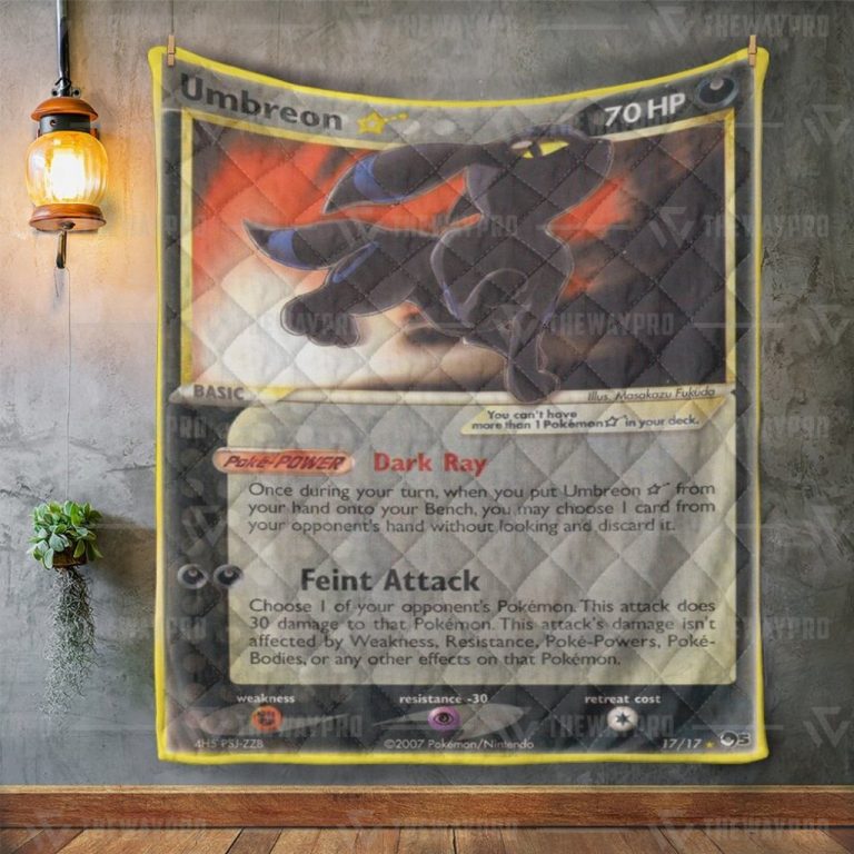 Gold Star Umbreon Pokemon quilt 2