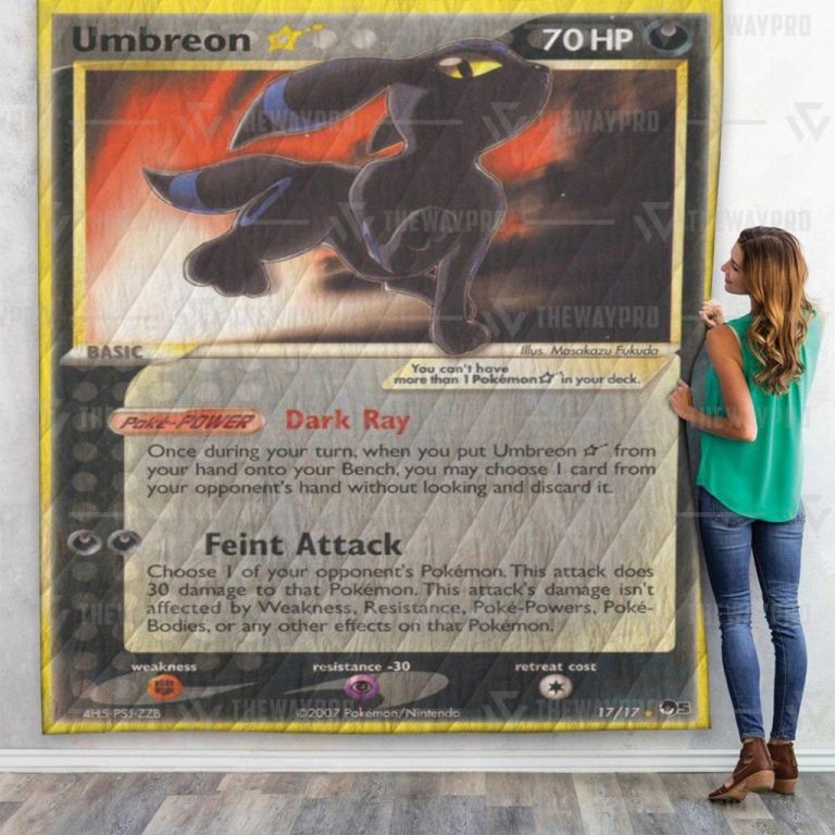 Gold Star Umbreon Pokemon quilt 3