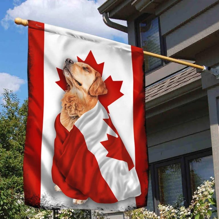 Golden Retriever Canada flag 1 Golden Retriever Canada flag 1