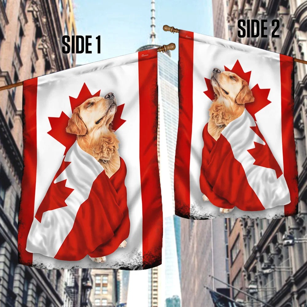 Golden Retriever Canada flag 3 Golden Retriever Canada flag 2
