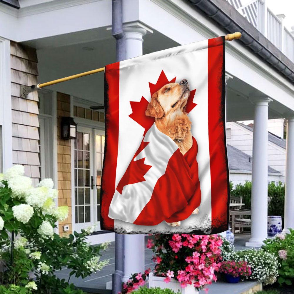 Golden Retriever Canada flag 6 Golden Retriever Canada flag