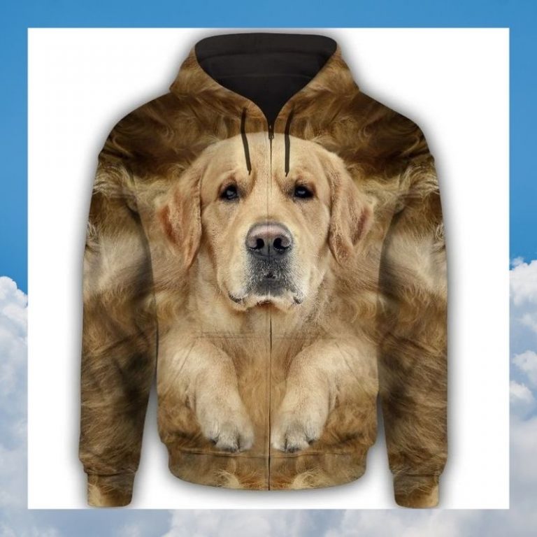 Golden Retriever Cute Face 3d full print hoodie 2