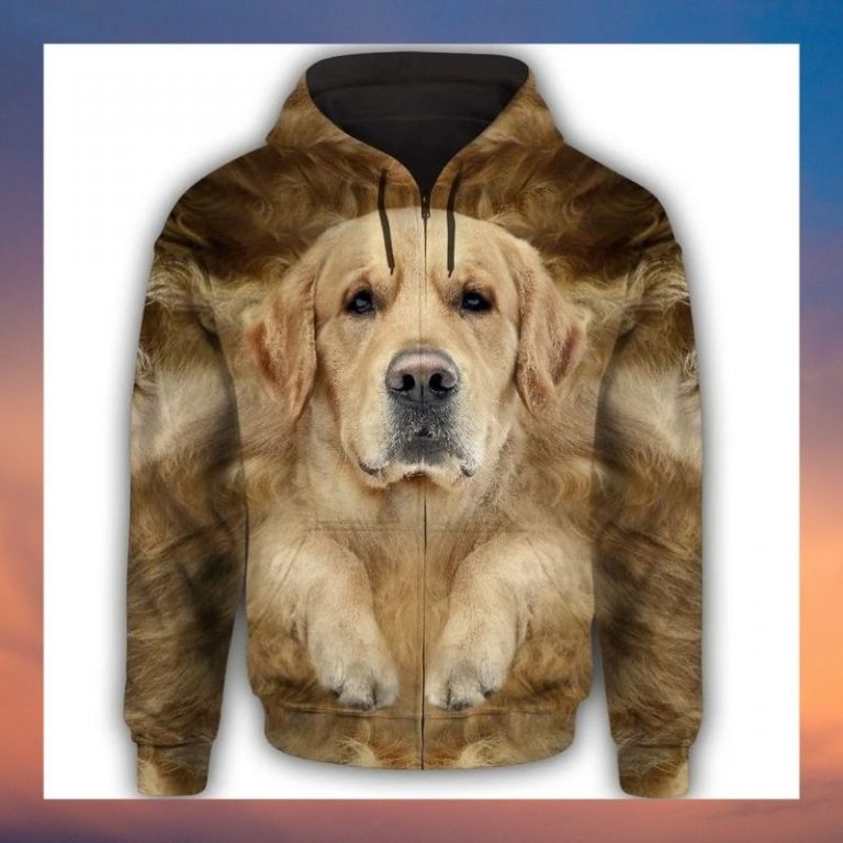 Golden Retriever Cute Face 3d full print hoodie 3