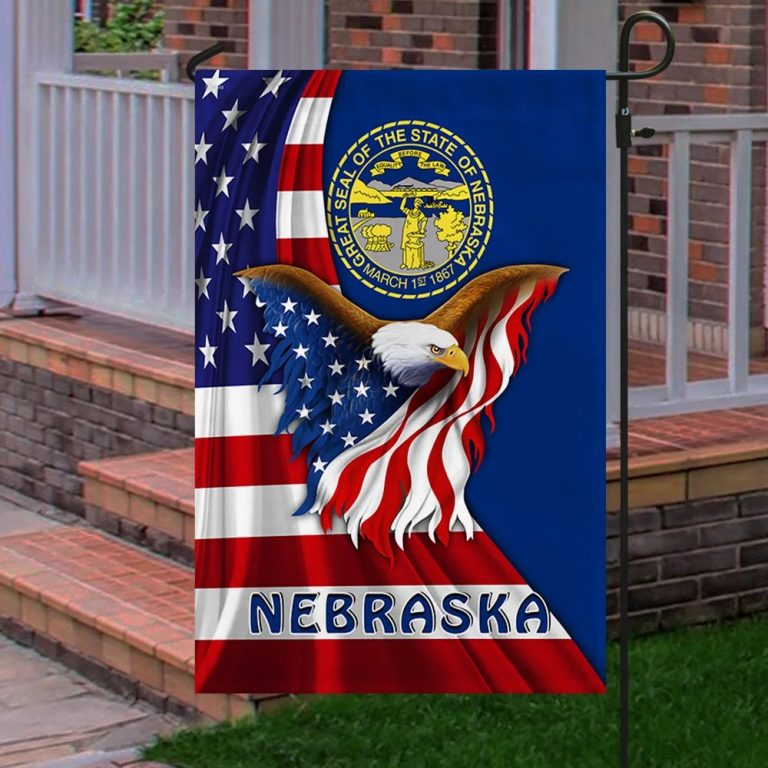 Great seal of the states of Nebraska Eagle Flag 4