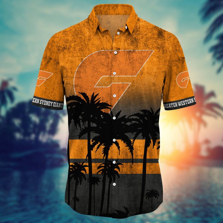 Greater Western Sydney Giants AFL Hawaiian shirt, short 1 Greater Western Sydney Giants AFL Hawaiian shirt short 1