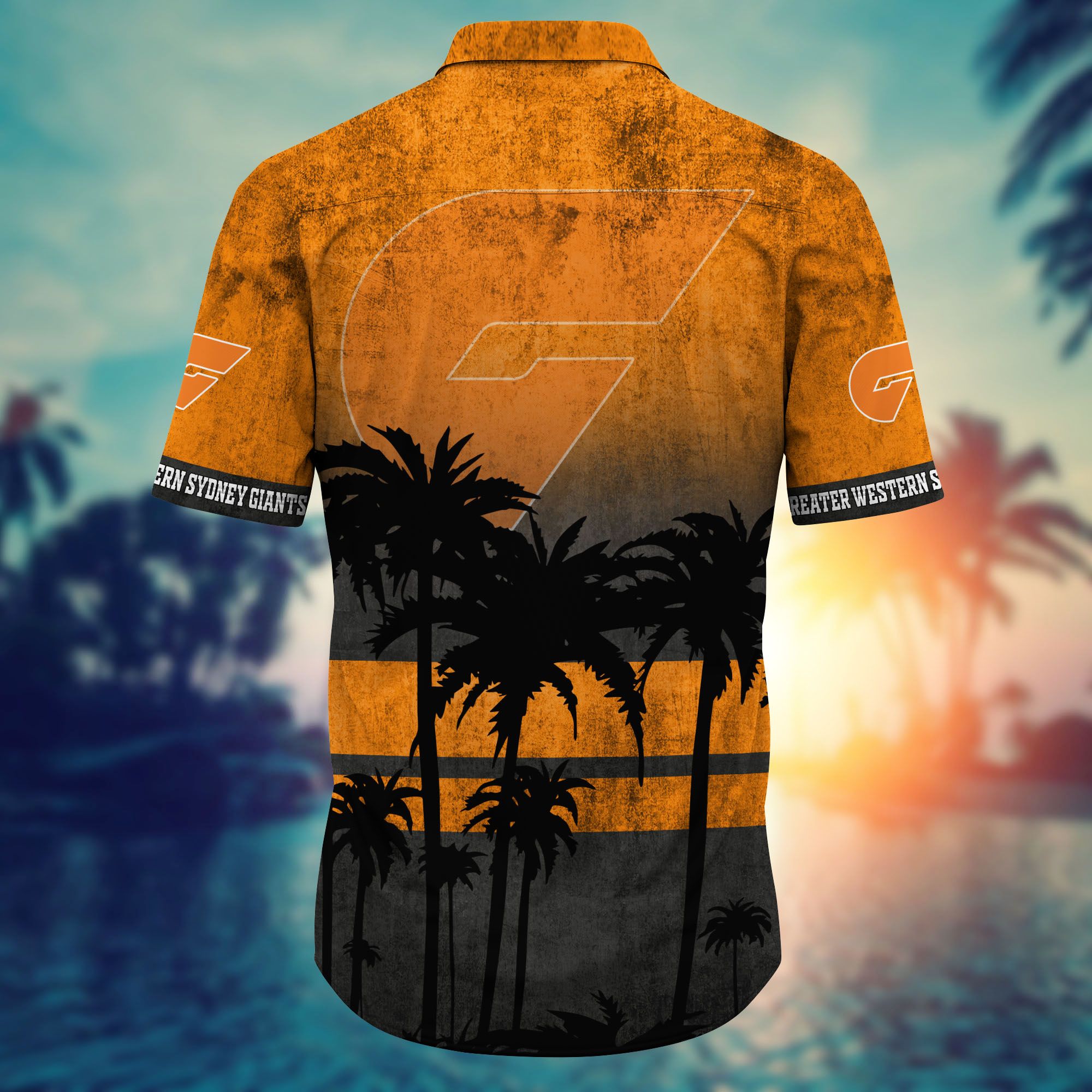 Greater Western Sydney Giants AFL Hawaiian shirt 4 Greater Western Sydney Giants AFL Hawaiian shirt short 2