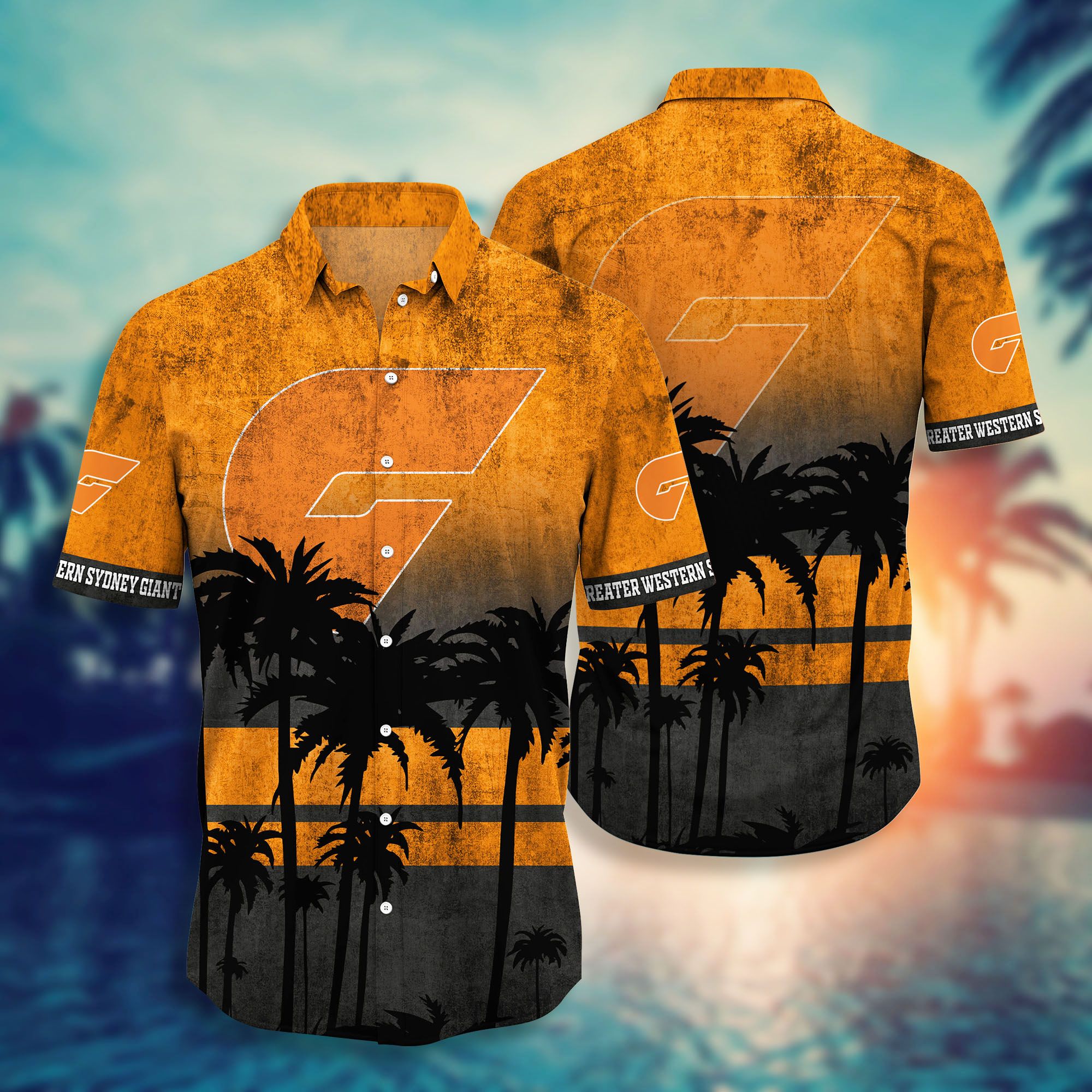 Greater Western Sydney Giants AFL Hawaiian shirt short