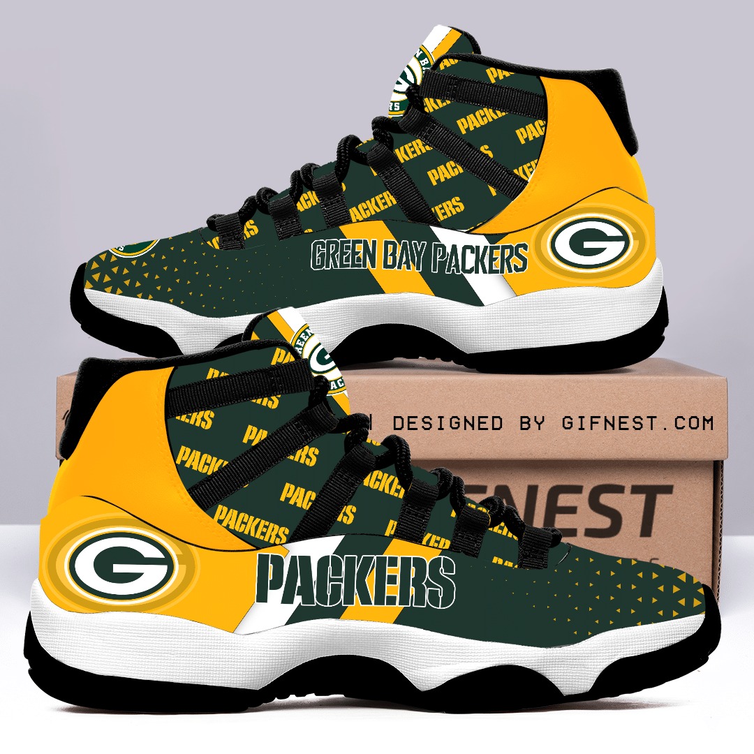 Green Bay Packers Air Jordan 11 Sneaker Shoes