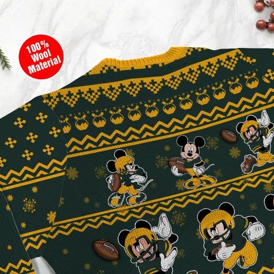 Green Bay Packers Mickey Mouse Ugly Sweater 3 Green Bay Packers Mickey Mouse Ugly Sweater3