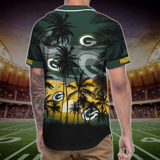 Green Bay Packers Tropical Baseball Jersey 3 Green Bay Packers Tropical Baseball Jersey4