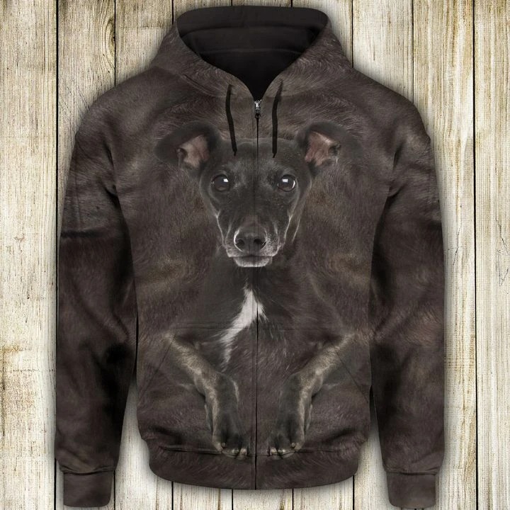 Greyhound face 3d All Over Print Hoodie 1