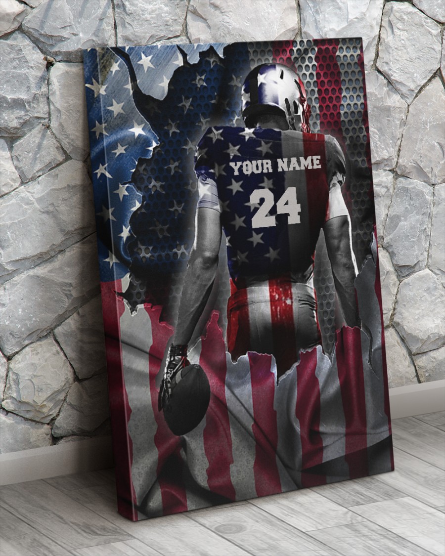 Gridiron football American flag custom personalized poster, canvas 2 Gridiron football American flag custom personalized poster canvas 2