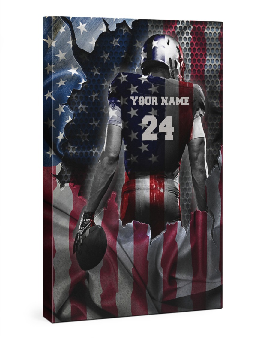 Gridiron football American flag custom personalized poster, canvas 6 Gridiron football American flag custom personalized poster canvas 6