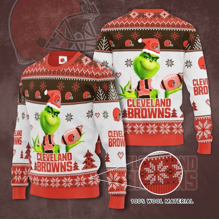 Grinch Cleveland Browns Christmas Sweater