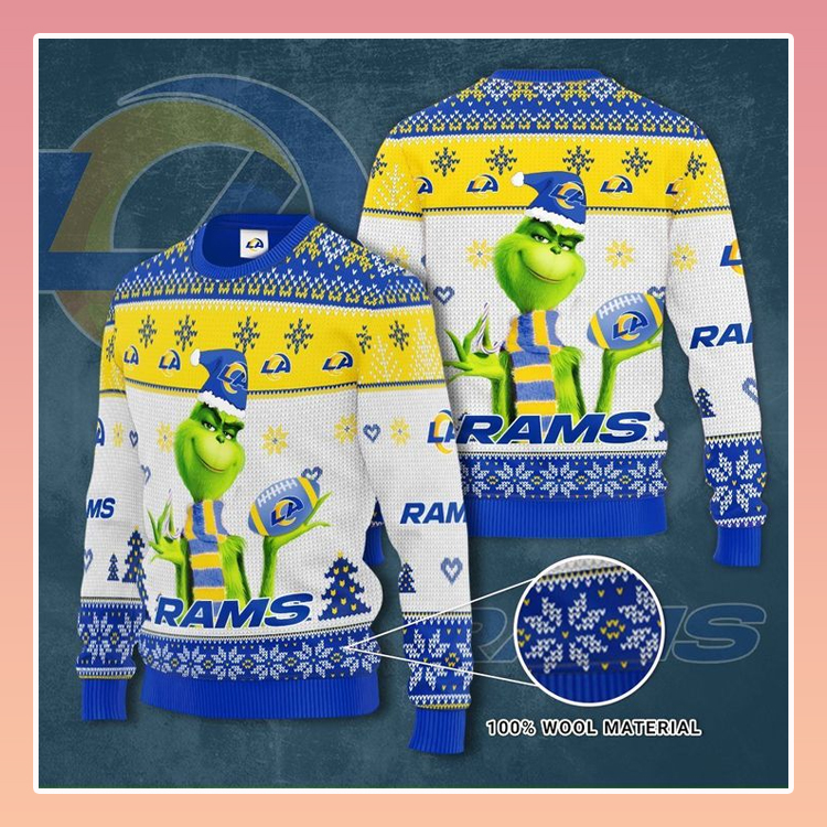 Grinch Los Angeles Rams Christmas Sweater 4 Grinch Los Angeles Rams Christmas Sweater2