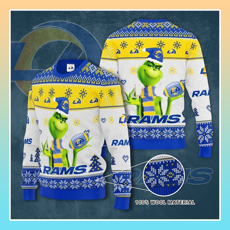 Grinch Los Angeles Rams Christmas Sweater 3 Grinch Los Angeles Rams Christmas Sweater3