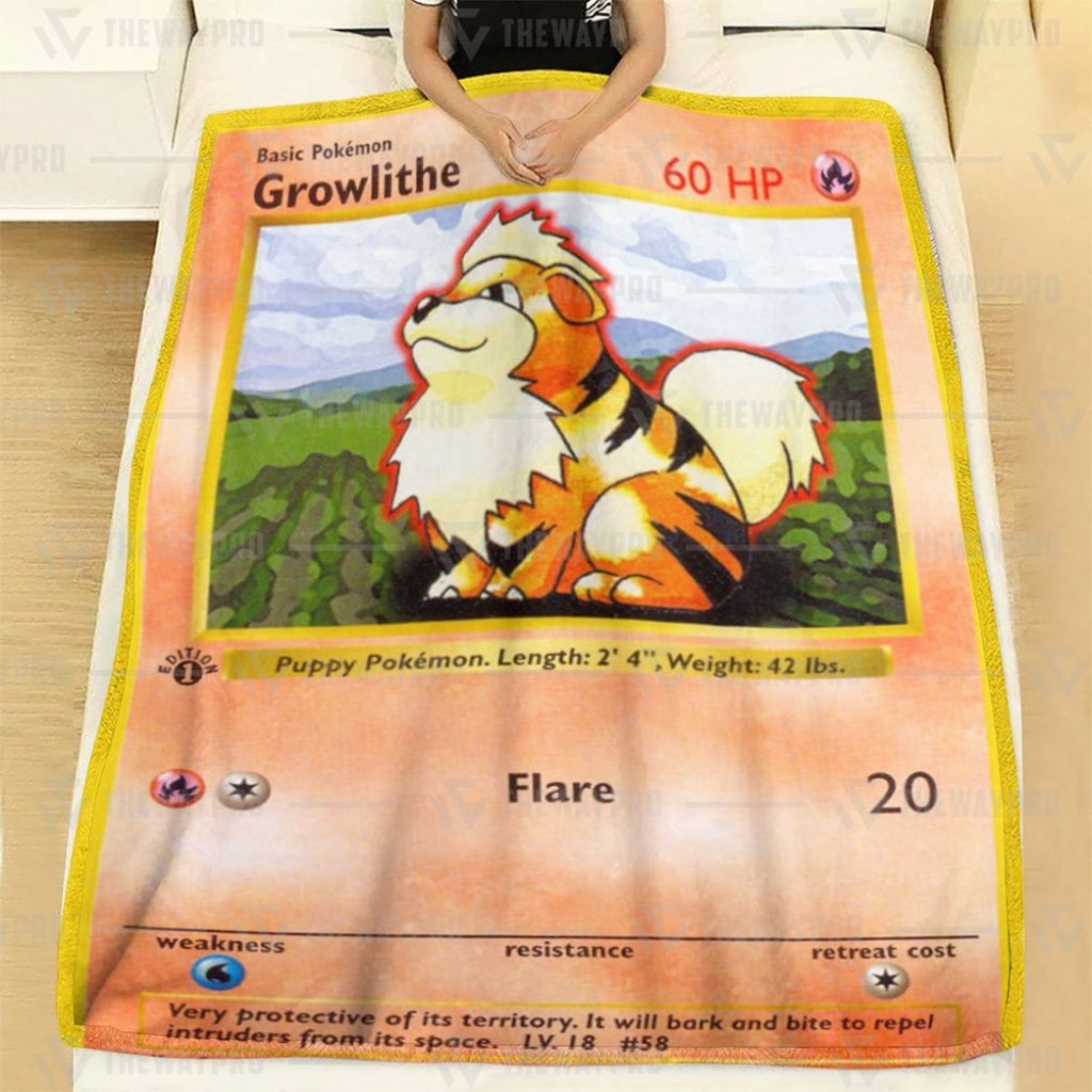 Growlithe 1st Edition Pokemon blanket 2