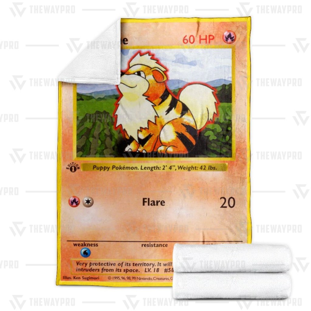 BEST Pokemon Growlithe 1st Edition blanket 2 Growlithe 1st Edition Pokemon blanket 3